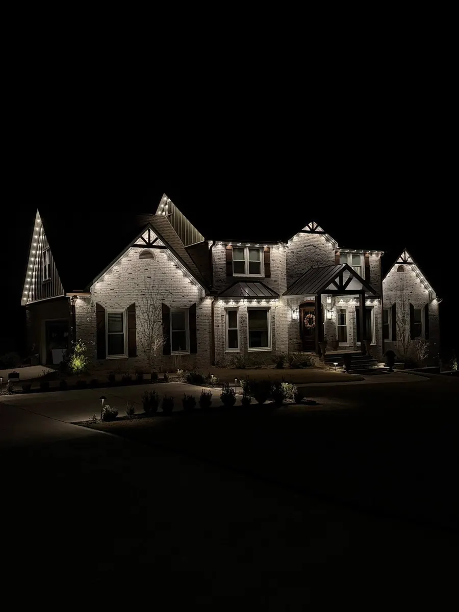 Home with warm white permanent Govee lighting